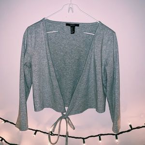 Forever 21 Grey Wrap Crop Top